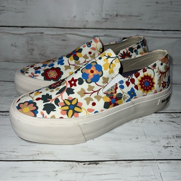 SeaVees Floral Baja Platform Lucy Rose Liberty slip-on Sneakers 6.5 NWOT RARE - Picture 4 of 7